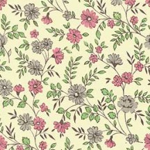 Pink and Grey Petite Calico Floral Print Paper ~ Carta Varese Italy